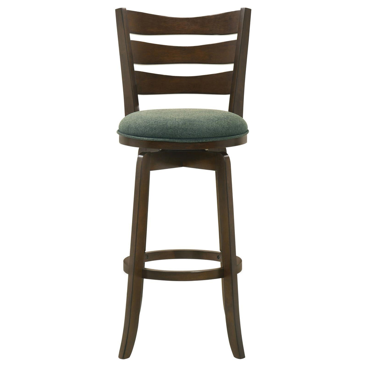 Murphy Dark Cherry and Hunter Green Ladder Back Pub Height Swivel Bar Stool by Coaster at Eve Furniture