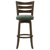 Murphy Dark Cherry and Hunter Green Ladder Back Pub Height Swivel Bar Stool by Coaster at Eve Furniture