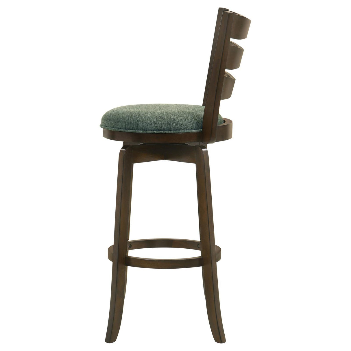 Murphy Dark Cherry and Hunter Green Ladder Back Pub Height Swivel Bar Stool by Coaster at Eve Furniture
