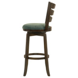 Murphy Dark Cherry and Hunter Green Ladder Back Pub Height Swivel Bar Stool by Coaster at Eve Furniture