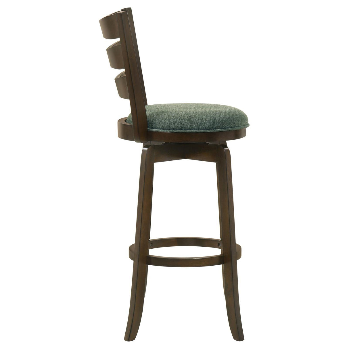 Murphy Dark Cherry and Hunter Green Ladder Back Pub Height Swivel Bar Stool by Coaster at Eve Furniture