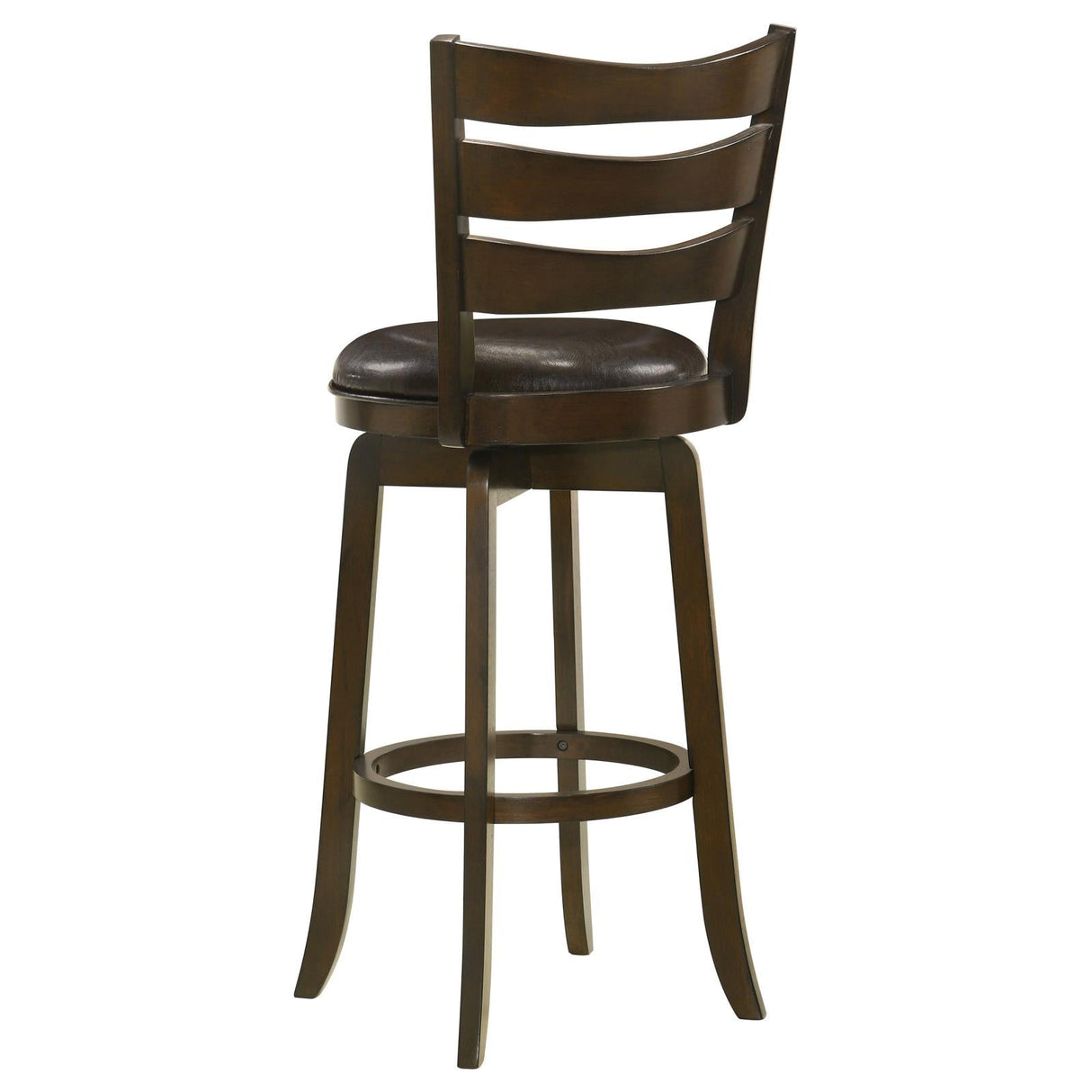 Murphy Ladder Back Pub Height Swivel Bar Stool Dark Cherry and Brown