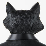 Murray 6.0L x 4.5W x 13.0H Black Painted Resin Fox in a Suit Bust by Mercana at Eve Furniture