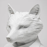 Murray 6L x 5W White Resin Business Fox by Mercana at Eve Furniture