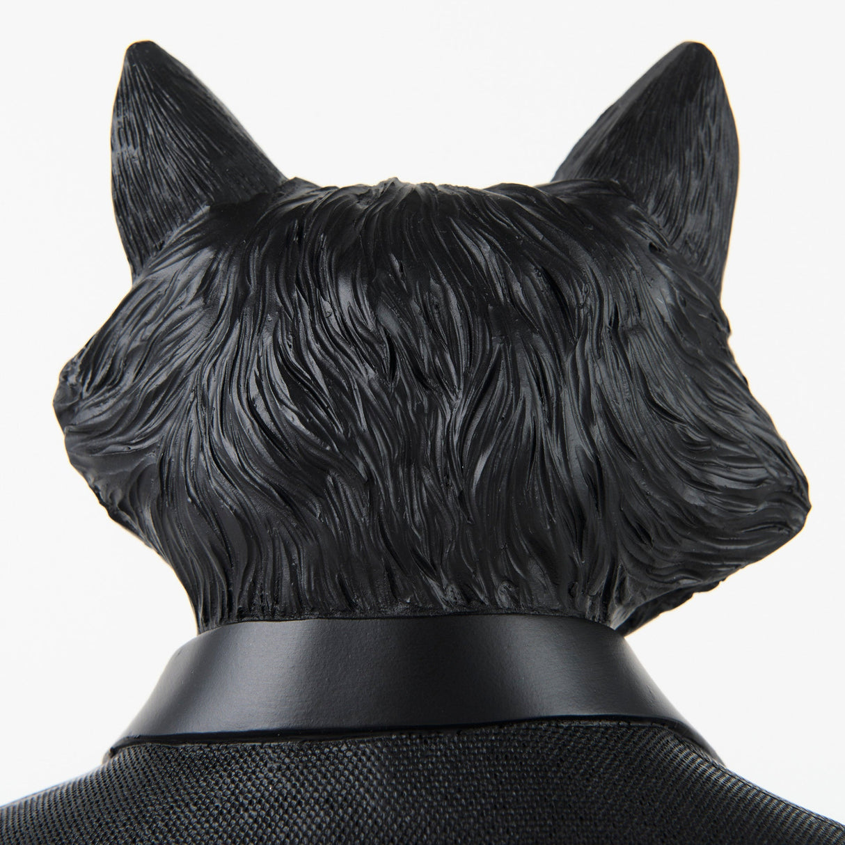 Murray Black Painted Resin Fox in a Suit Bust by Mercana at Eve Furniture