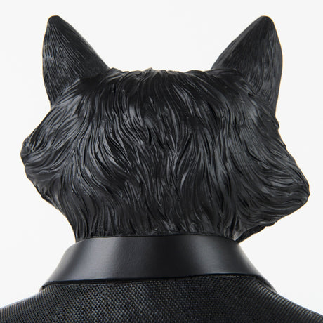 Murray Black Painted Resin Fox in a Suit Bust by Mercana at Eve Furniture