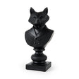 Murray Black Painted Resin Fox in a Suit Bust by Mercana at Eve Furniture