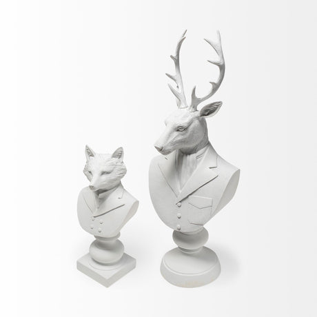 Murray White Resin Business Fox by Mercana at Eve Furniture