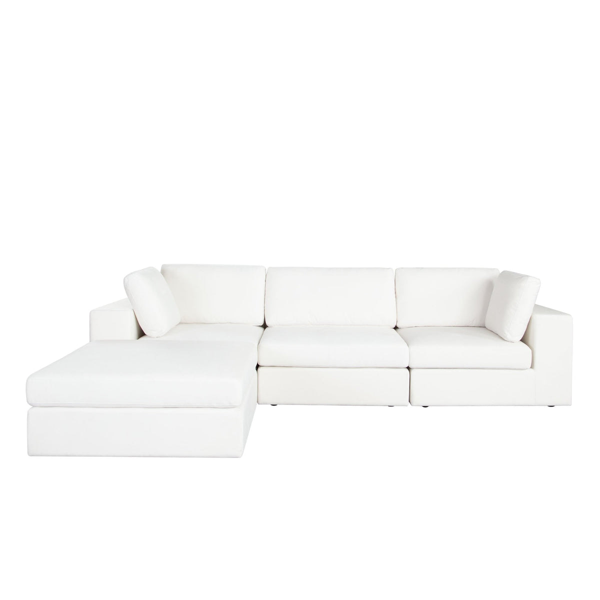 Muse White Performance Fabric Reversible 4-Pc Sectional by Diamond Sofa at Eve Furniture