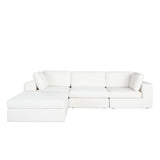 Muse White Performance Fabric Reversible 4-Pc Sectional by Diamond Sofa at Eve Furniture