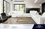 Muse White Performance Fabric Reversible 4-Pc Sectional by Diamond Sofa at Eve Furniture