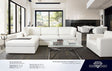 Muse White Performance Fabric Reversible 4-Pc Sectional by Diamond Sofa at Eve Furniture