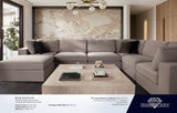 Muse Winter Mink Performance Fabric Reversible 4-Pc Sectional by Diamond Sofa at Eve Furniture
