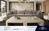 Muse Winter Mink Performance Fabric Reversible 4-Pc Sectional by Diamond Sofa at Eve Furniture