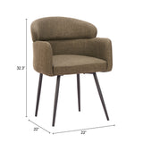Musgo Dining Chair Green by Zuomod at Eve Furniture