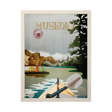 Muskoka Go Canada (L) by Mercana Studio a Hand Embellished Decograph Framed Art Print by Mercana at Eve Furniture