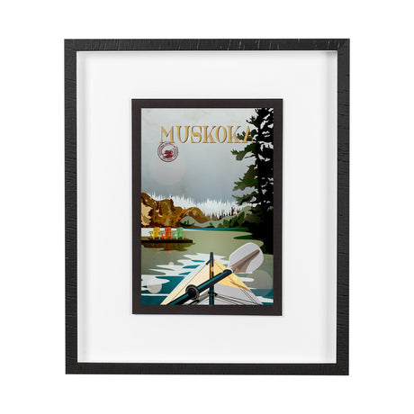 Muskoka Go Canada (M) by Merana Studio a Framed Art Print Matted under Glass by Mercana at Eve Furniture