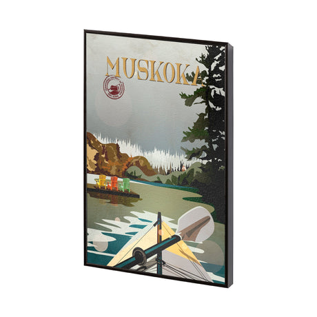 Muskoka Go Canada (SM) by Mercana Studio a Hand Embellished Decograph Framed Art Print by Mercana at Eve Furniture