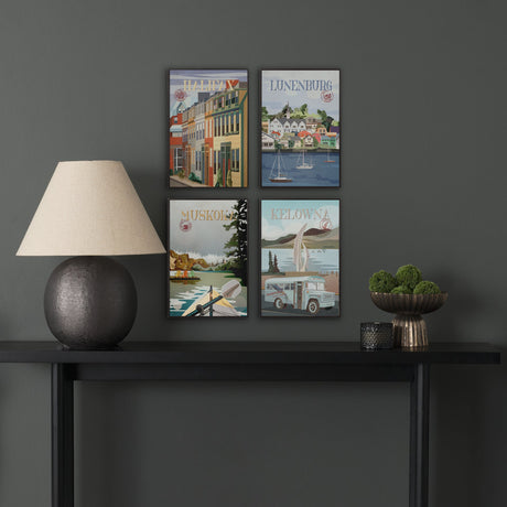 Muskoka Go Canada (SM) by Mercana Studio a Hand Embellished Decograph Framed Art Print by Mercana at Eve Furniture