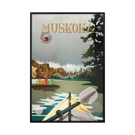 Muskoka Go Canada (SM) by Mercana Studio a Hand Embellished Decograph Framed Art Print by Mercana at Eve Furniture
