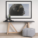 Muskox by Gary Blatter a Hand Embellished Textured Framed Photo Art Print Matted under Glass by Mercana at Eve Furniture