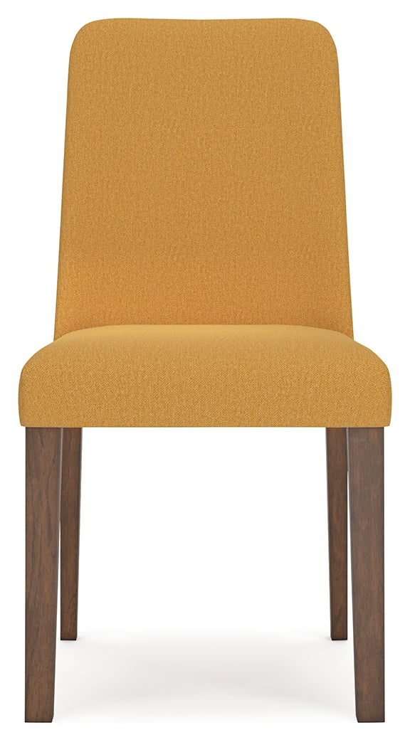 Lyncott Dining Table and 4 Chairs in Mustard/Brown