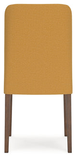 Lyncott Dining Table and 4 Chairs in Mustard/Brown