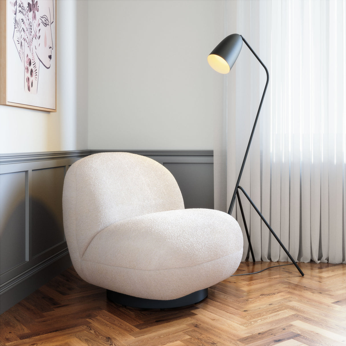 Myanmar Cream Accent Chair by Zuomod at Eve Furniture