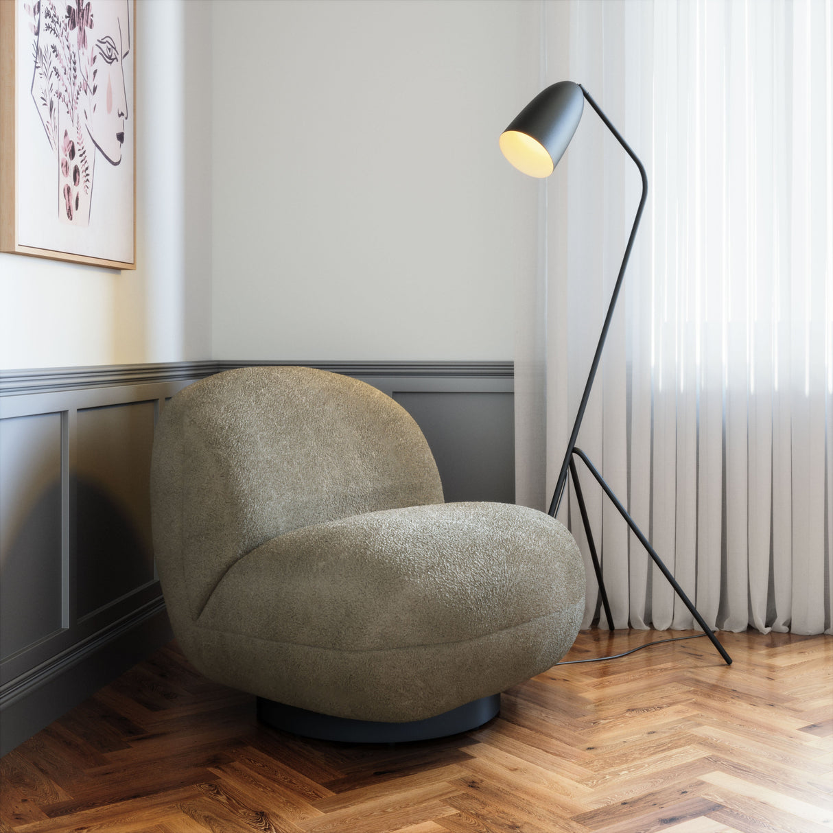 Myanmar Olive Green Accent Chair by Zuomod at Eve Furniture