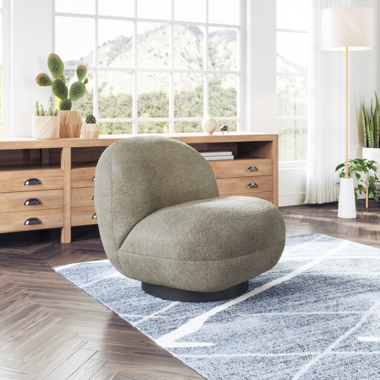 Myanmar Olive Green Accent Chair by Zuomod at Eve Furniture