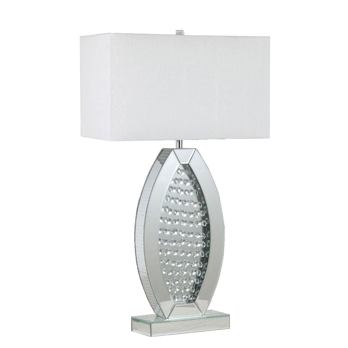 Myda Silver/White Table Lamp by Furniture of America at Eve Furniture