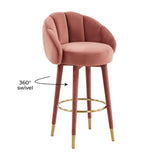 Myla Velvet Swivel Stool by TOV Furniture at Eve Furniture