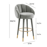 Myla Velvet Swivel Stool by TOV Furniture at Eve Furniture