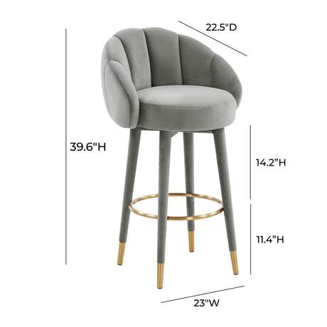 Myla Velvet Swivel Stool by TOV Furniture at Eve Furniture