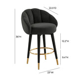 Myla Velvet Swivel Stool by TOV Furniture at Eve Furniture