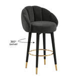 Myla Velvet Swivel Stool by TOV Furniture at Eve Furniture