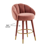 Myla Velvet Swivel Stool by TOV Furniture at Eve Furniture