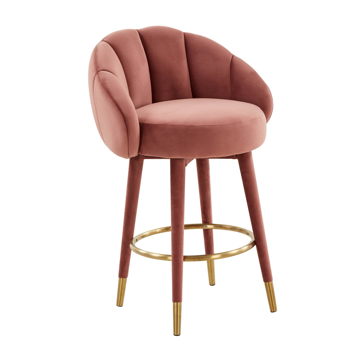 Myla Velvet Swivel Stool by TOV Furniture at Eve Furniture