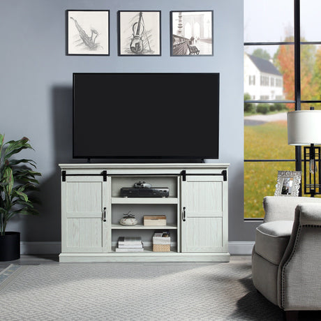 Myrtle 60" TV Stand in Cream Oak by Manhattan Comfort at Eve Furniture