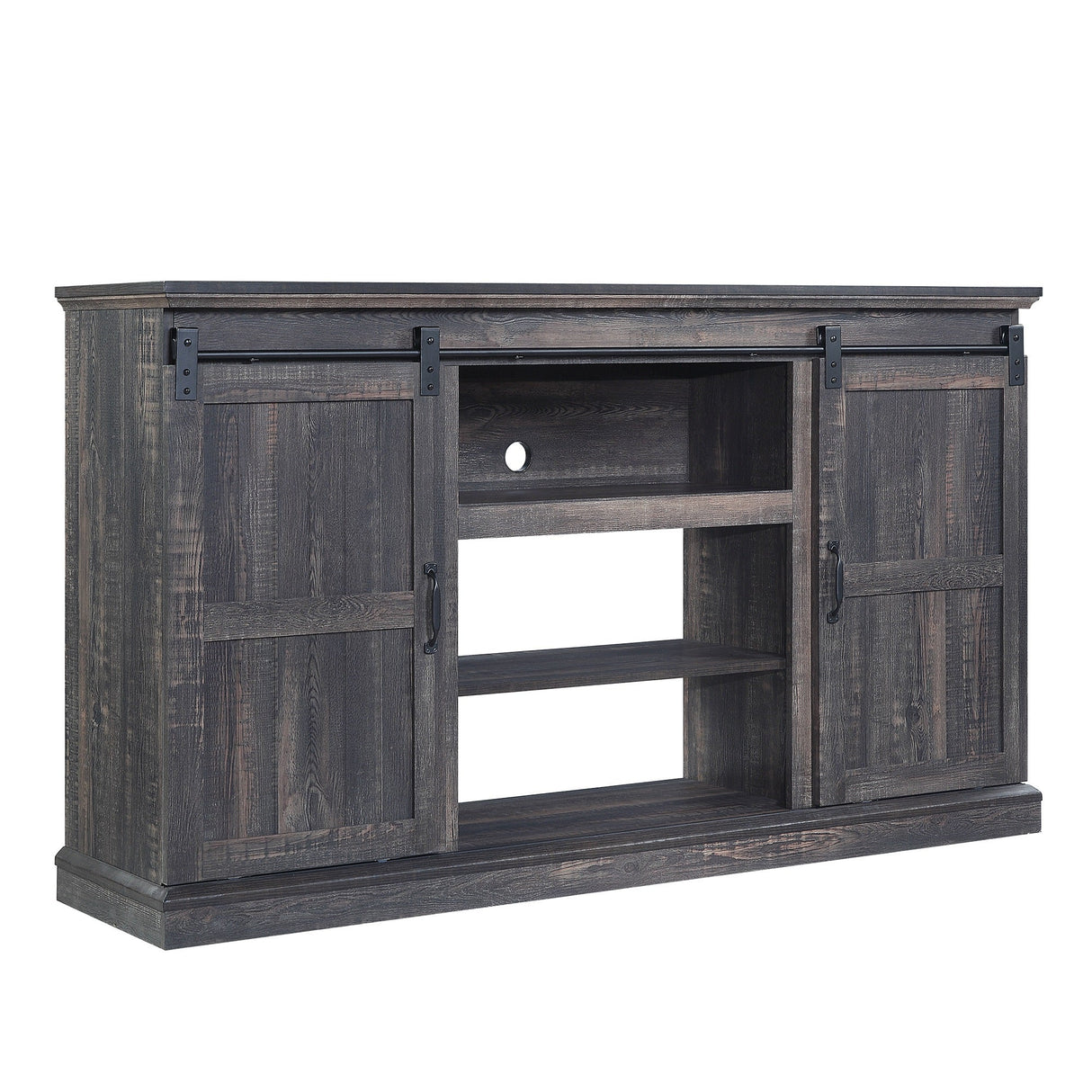 Myrtle 60" TV Stand in Heavy Brown by Manhattan Comfort at Eve Furniture