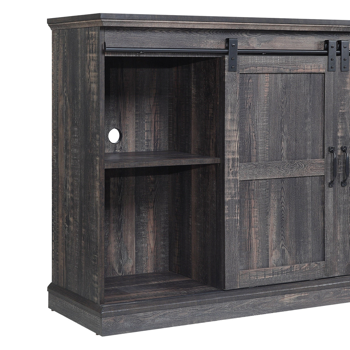 Myrtle 60" TV Stand in Heavy Brown by Manhattan Comfort at Eve Furniture