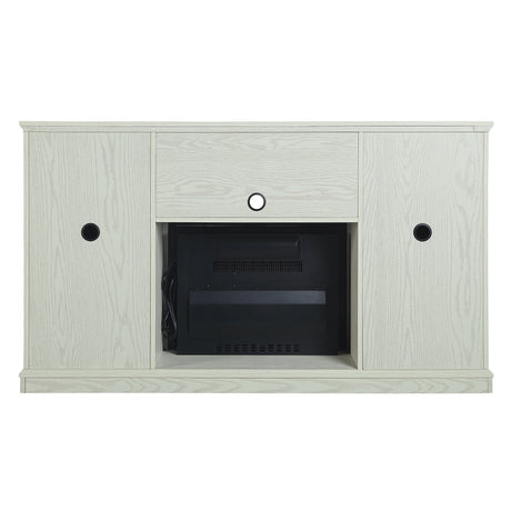 Myrtle Fireplace in Cream Oak by Manhattan Comfort at Eve Furniture