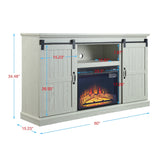 Myrtle Fireplace in Cream Oak by Manhattan Comfort at Eve Furniture