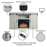 Myrtle Fireplace in Cream Oak by Manhattan Comfort at Eve Furniture