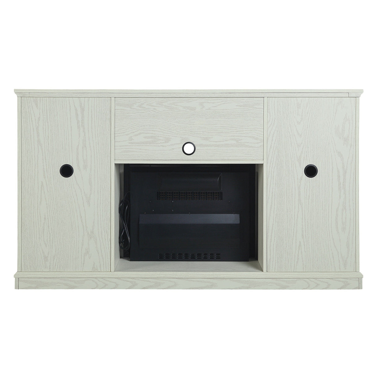 Myrtle Fireplace in Cream Oak by Manhattan Comfort at Eve Furniture