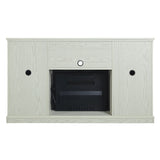Myrtle Fireplace in Cream Oak by Manhattan Comfort at Eve Furniture