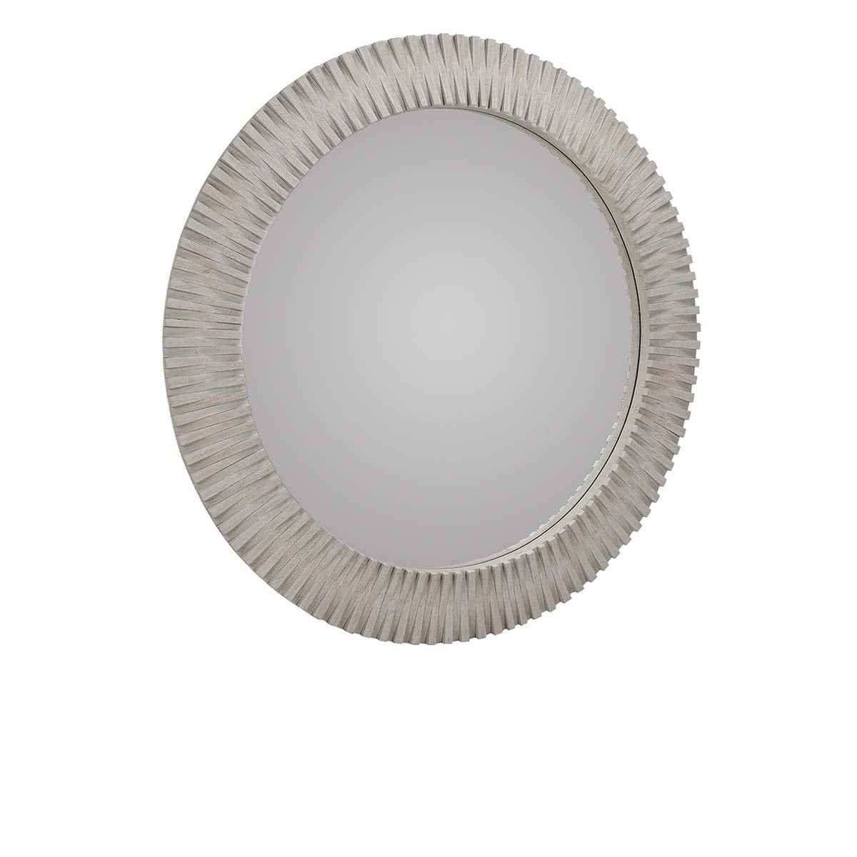 Myrtle Light Gray Round Mirror by Classic Home at Eve Furniture