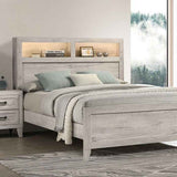 Mysen White Wash 4-Piece Queen Bedroom Set by Furniture of America at Eve Furniture