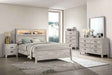 Mysen White Wash 4-Piece Queen Bedroom Set by Furniture of America at Eve Furniture
