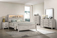 Mysen White Wash King Bed by Furniture of America at Eve Furniture